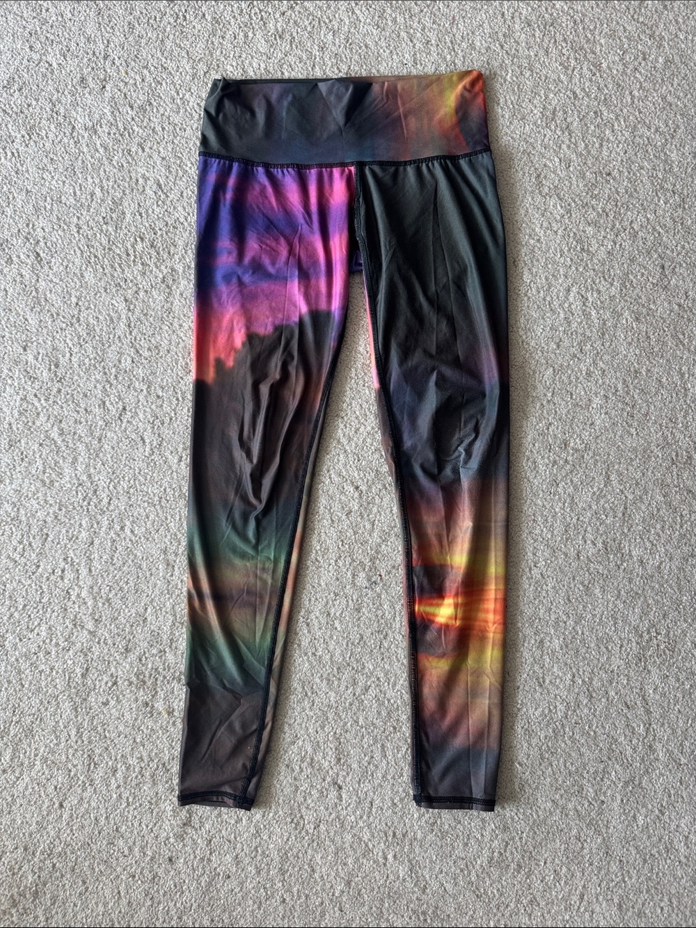 Women’s TEEKI Yoga Leggings Multi-Color Sunset Print Leggings
